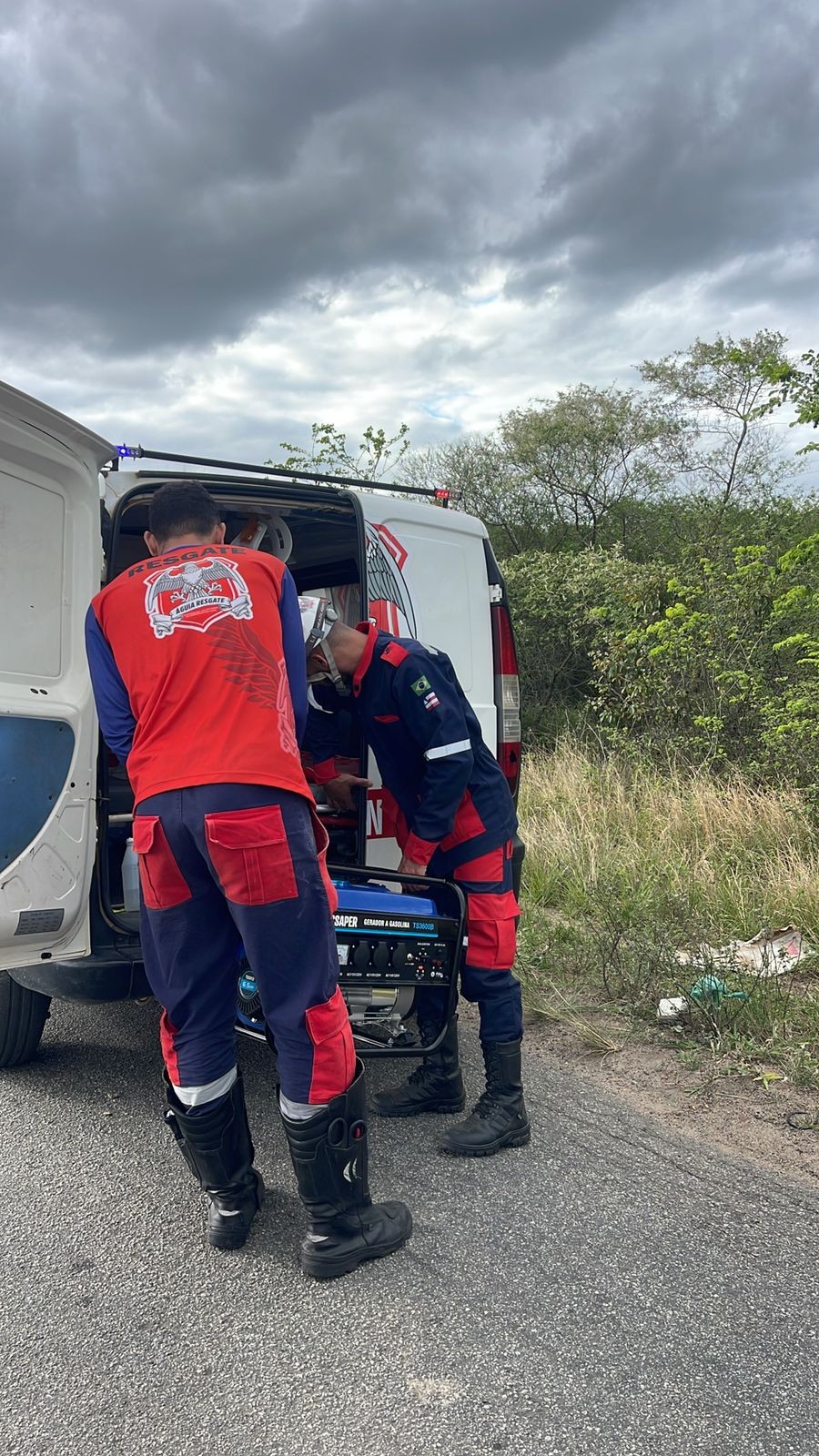 Coité: Vítima de acidente na BA-409 também é suspeita de assalto em sorveteria de Conceição do Coité; Águia Resgate atuou na ocorrência