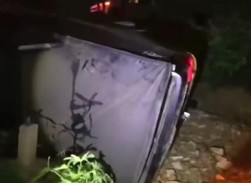 Capotamento deixa motorista ferido na BA-409 entre Coité e Serrinha