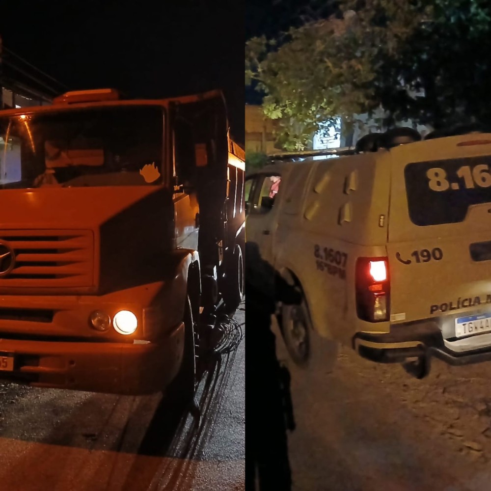 Caminhão com basculante levantado atinge postes e deixa rastro de destruição no bairro Fluminense em Conceição do Coité; motorista é preso por suspeita de embriaguez