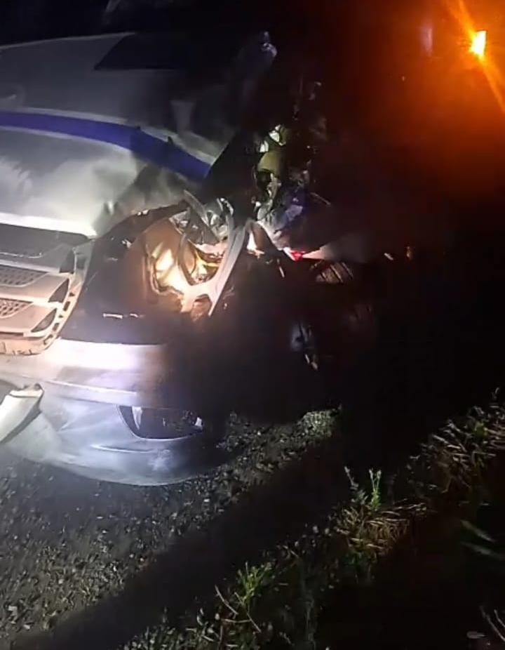 Socorrista do Águia Resgate de Coité auxilia vítimas em acidente que deixou dois mortos na BA-502 ente São Gonçalo dos Campos e Conceição da Feira