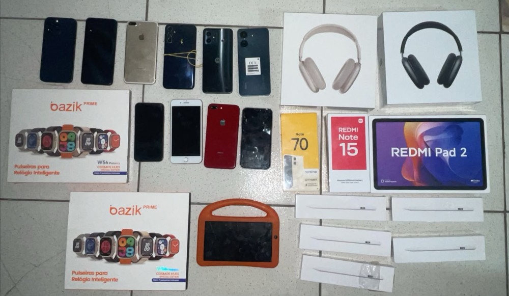 Polícia Civil recupera 23 celulares e equipamentos eletrônicos furtados de loja em Serrinha