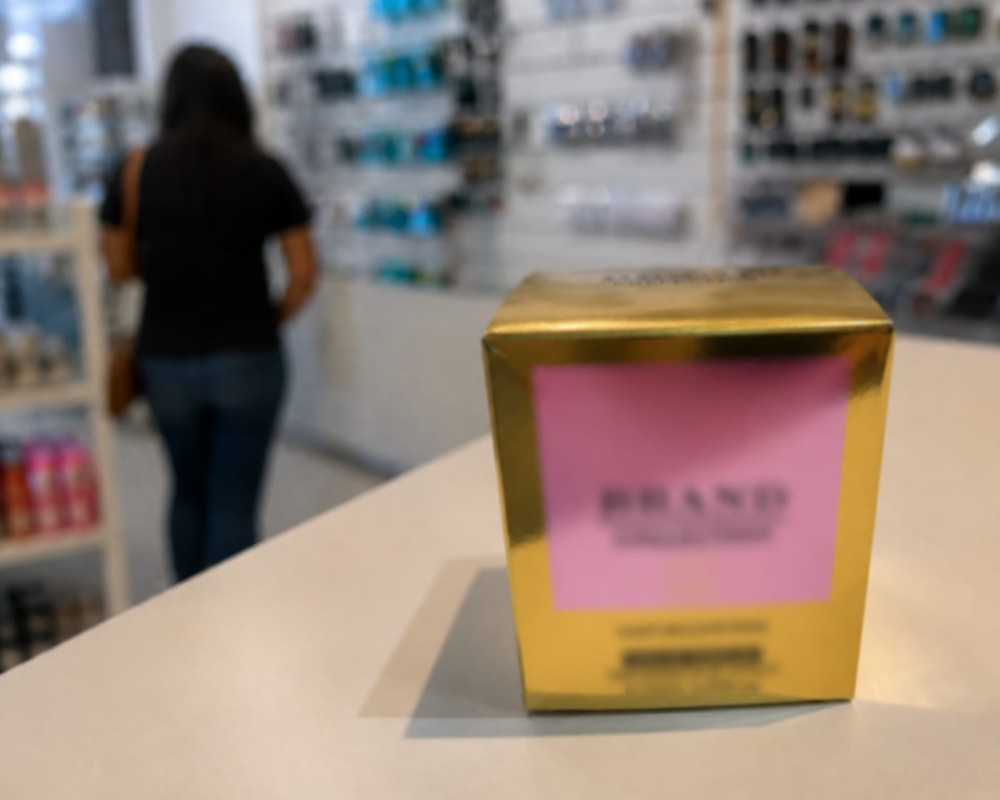 Mulher é filmada levando perfume de R$ 70 em loja de Coité; funcionários mostram gravação, e ela diz: “Não sou eu”, mas paga pelo produto.