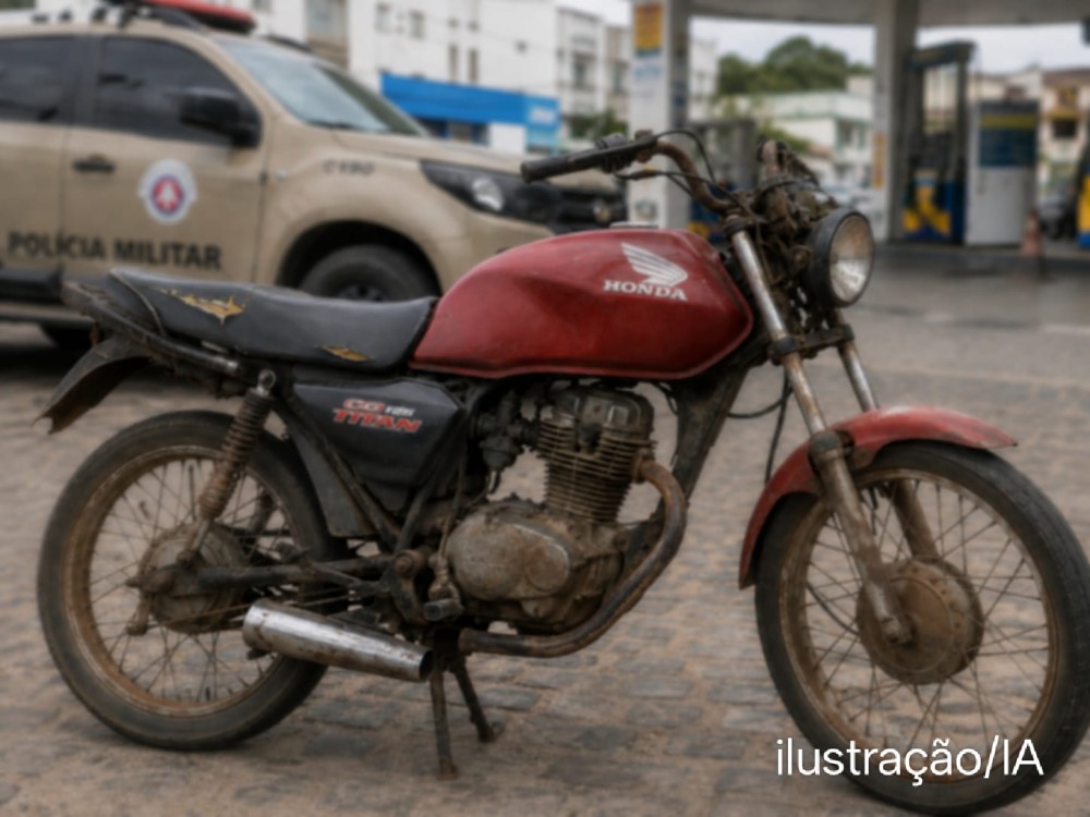 Coité: moto sucata é apreendida no Centro; condutor é adolescente