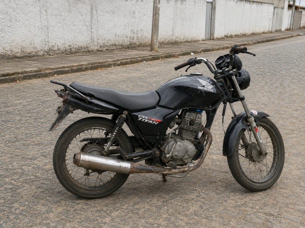 Coité: Mais uma moto sucata é apreendida no Centro; condutor diz não ter habilitação