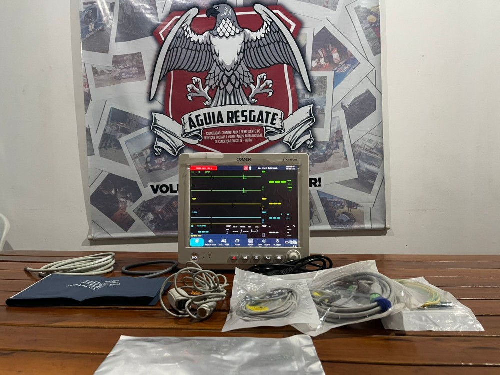 Águia Resgate compra monitor cardíaco para apoiar nas situações de emergência em Conceição do Coité