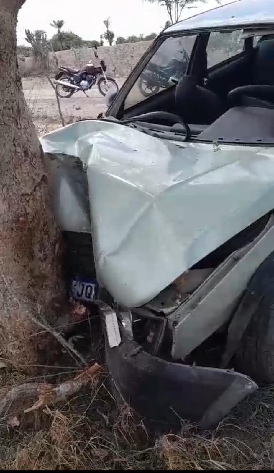 Vídeo: Irmão do vereador de Barrocas bate carro contra árvore enquanto família se deslocava para cerimônia de posse do edil; ninguém ficou ferido