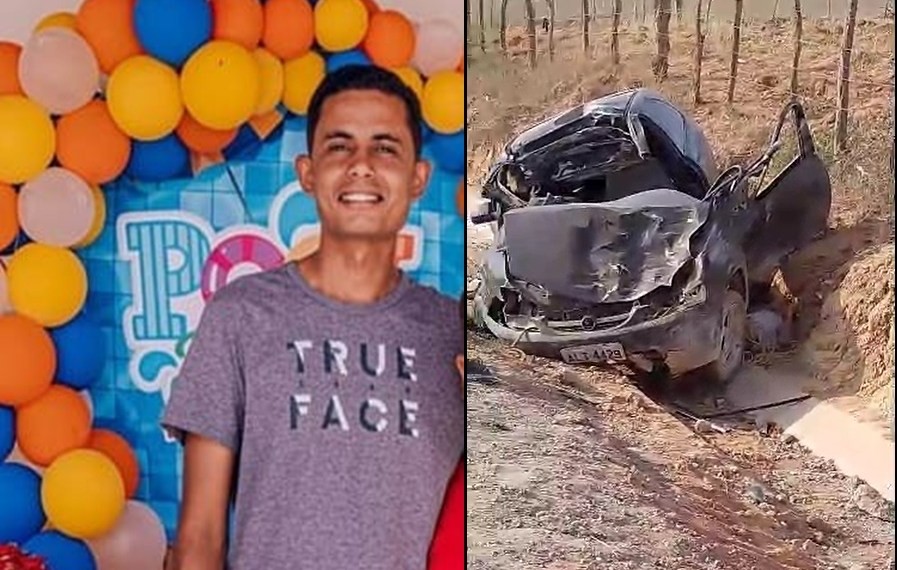Jovem morre ao colidir carro em vaca na BA-084; vítima era filho de empresário de Serrinha