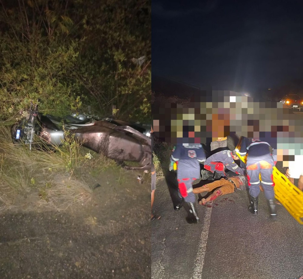 Motociclista sofre fratura após desviar de animal e cair na BA-411 (Coité ao distrito de Salgadália)