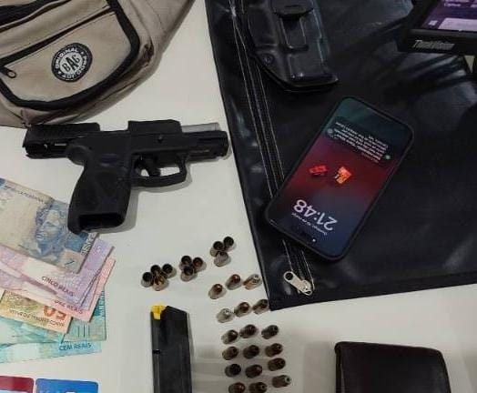 Ichú: Homem agride mulher e danifica câmera de monitoramento com objetivo de apagar registro de violência; PM apreende arma de fogo