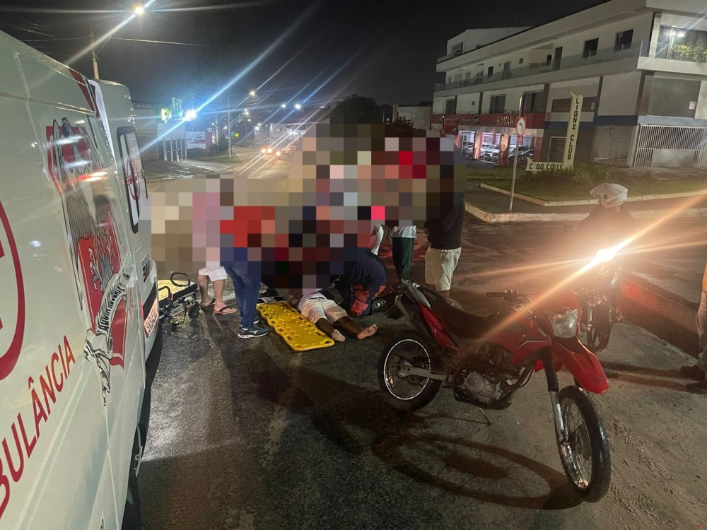 Idoso fica ferido após ser atingido por veículo em cruzamento da BA-120 com a praça do Bairro Açudinho em Coité