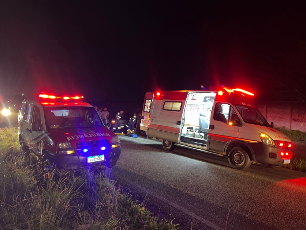 Motociclista fica ferido após colisão com carro na BA-409 (Coité X Serrinha); moto era sucata e estava com faróis apagados